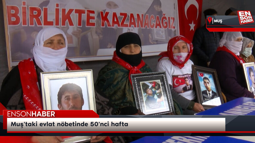 Muş'taki evlat nöbetinde 50'nci hafta
